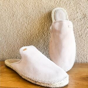 Michael Kors Women's Cream suede Espadrille Slippers 9